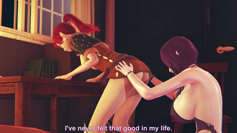 Waifu club 3D: Dark elf brings to orgasm tongue
