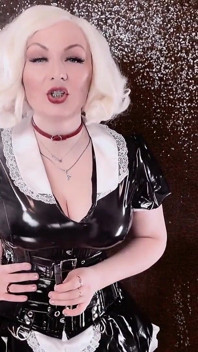 Smoking Fetish: Solo Sexy Video of Hot Blonde Bratty MILF Glaminatrix Close up Red Lips