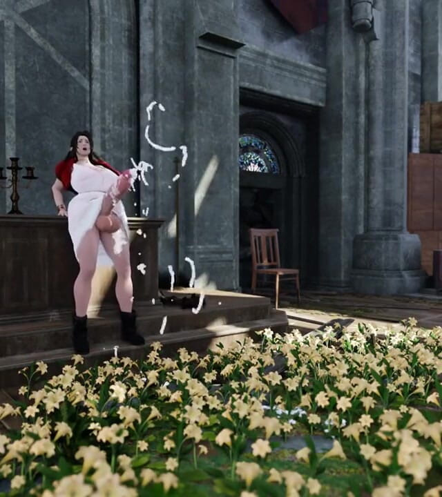 Velvixian3Futanari: 花に水をまくふたニューハーフ