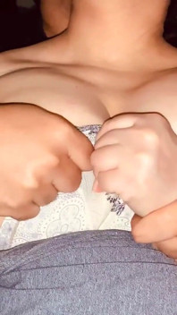 Naughty Stepdaughter Gets Her Boob Squeezing, Squeezing Tits and Tits Slapping and Squeezing in Order to Learn Manners