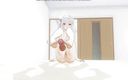 H3DC: 3D Hentai POV Emilia footjob your cock