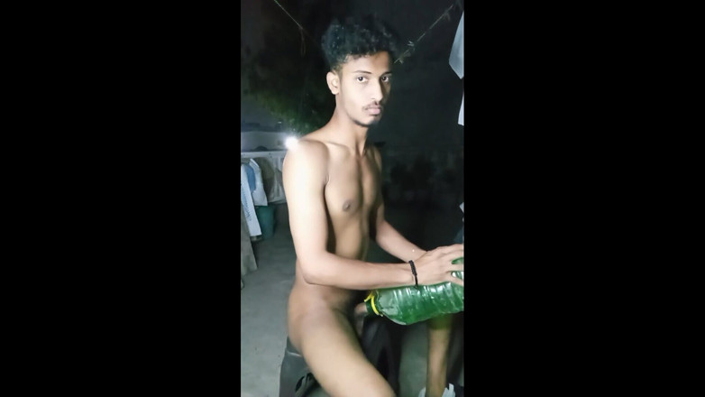 Curlyboy: Indian Horny Boy Fucking Bottle Hardcore Jerk off Cumshot