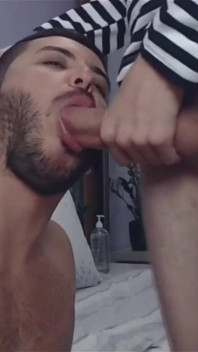 Sucking Huge Dick and Make Him Cum Twice