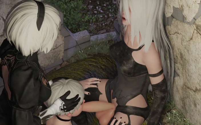 Futitapko: Petershentai интенсивный сексуальный тройничок сисси-шлюшку раком трахнули двумя беременной шлюшкой большими членами, интенсивный секс