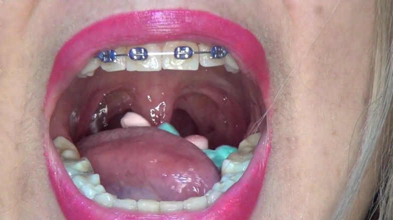 Angel eyes studio: Playing and Swallowing a Candy-filled Condom in the Shape of...