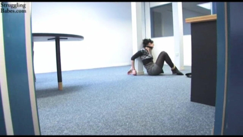Submissed: Office Chick Cuffed and Cleavegagged
