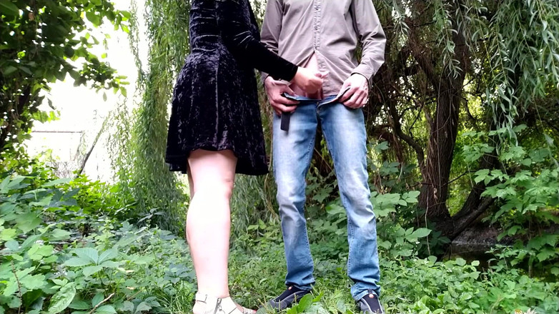OurFetishLife: She milks me in outdoors, I fuck her and cum...