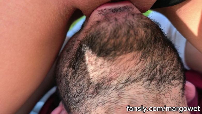 Margo Wet: Amateur Forest Facesitting - She Sits on His Face and Rides...