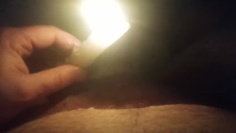 kinkylittledickie: #197 Super Glued My Little Dick Shut Then Dripped Wax...