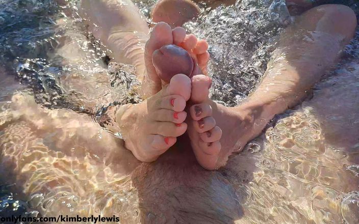 Kimberly House: Cum on My Wet Step Sisters Feet - Outdoor Bathtub Threesome...