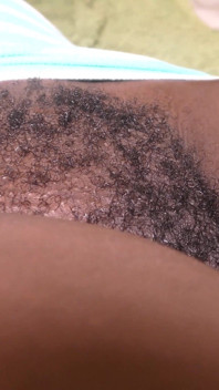 Black Hairy Pussy Fucked and Filled by a Big White Cock and a Sticky Load of Semen