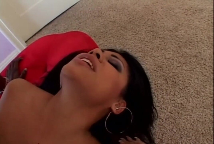 Monster Cocks: Slutty Latina sucks a huge black cock cumming on her...