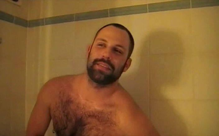 Gaybareback: Fucked by a bear in the toilet