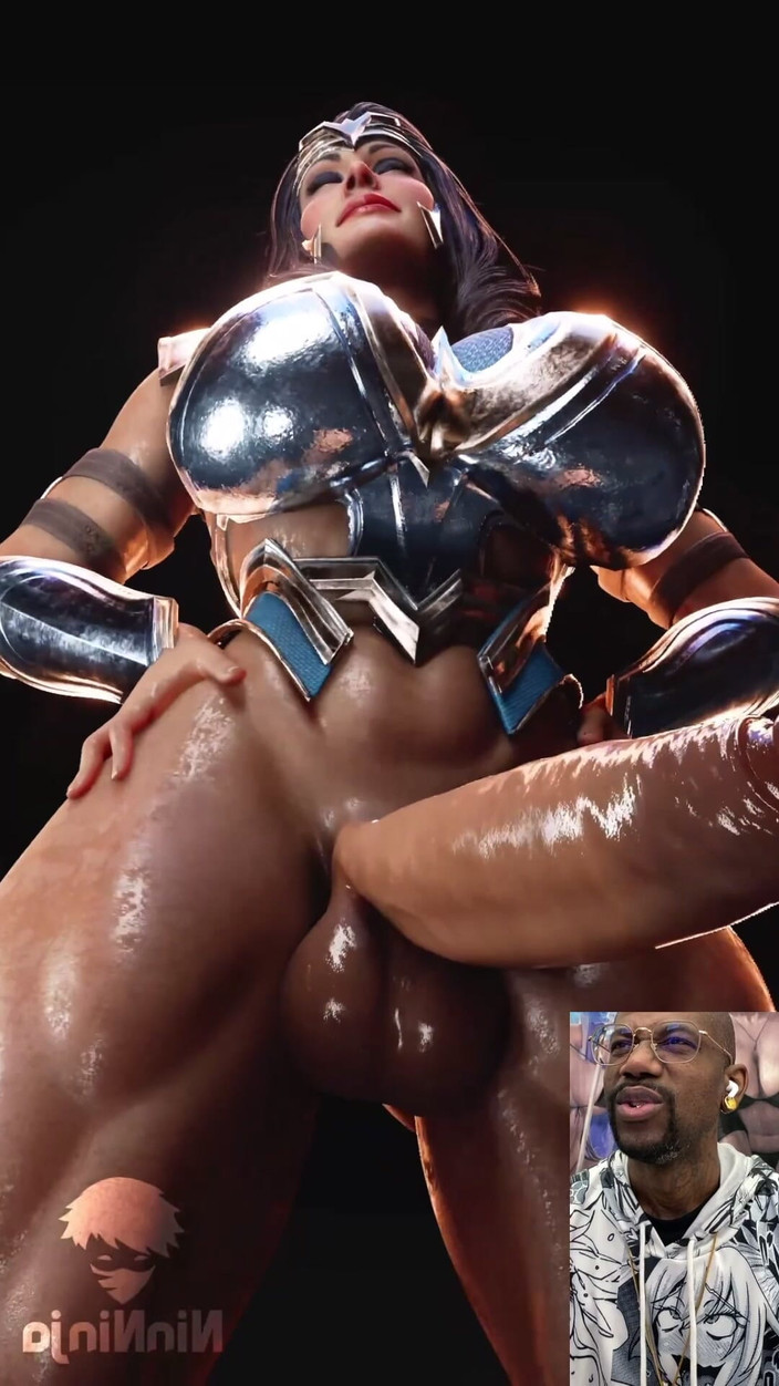 L6RD7BLU3 FUTA: トランスジェンダーのワンダーウーマンがあなたの目の前で美味しくしっとりとしたチンポを振る