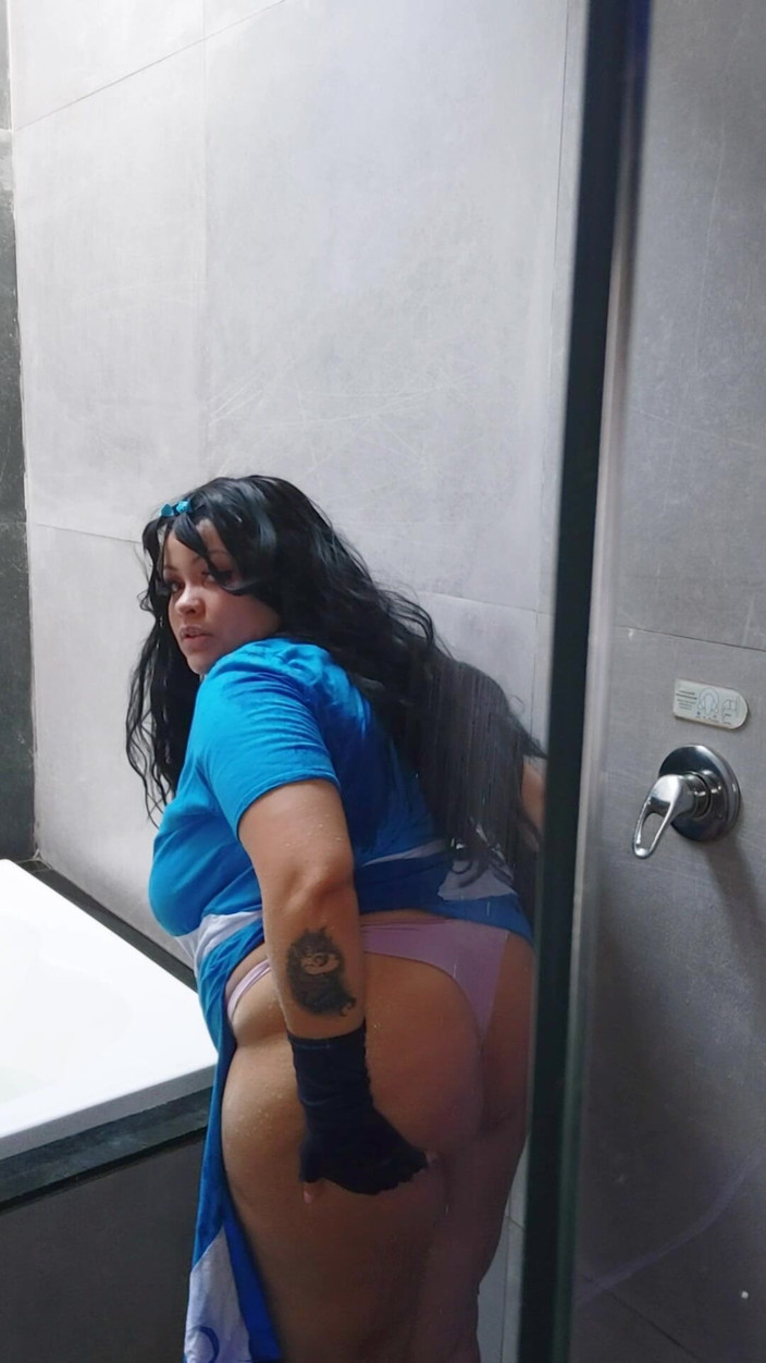 Cutiepiie Chubby: Donnona katara cosplay servizio fotografico facendo