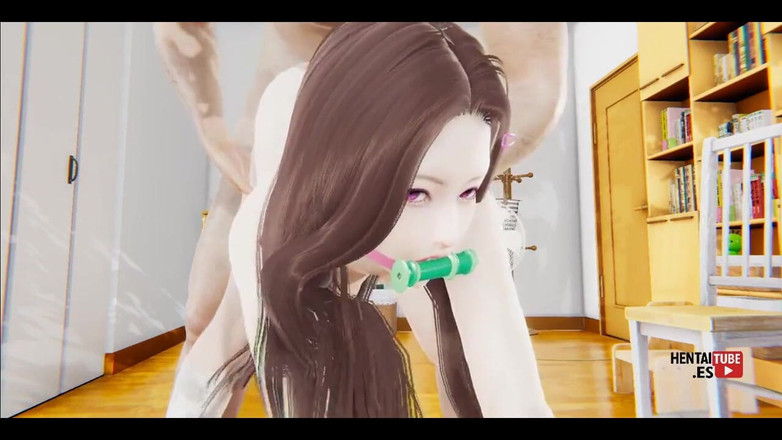 HentaiTubes: Demon Slayer hentai - Nezuko follada por grandes hombres - asiático anime...