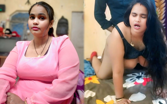 TactfulFiber902: Ragazza formosa desi arrapata in reggiseno rosa e reggiseno nero -...