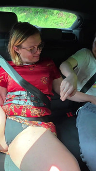 Stepmother and Stepson Can't Help but Fuck in Car