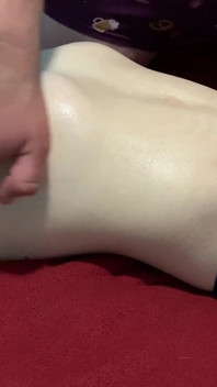 She masturbates with her panties filled with hot cum from her boyfriend