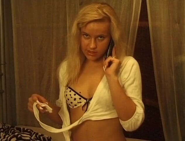 Flash Model Amateurs: Blonde with small tits plays with her tits