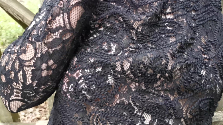 Bouncy Tits Action: Tits slapping in black fishnets