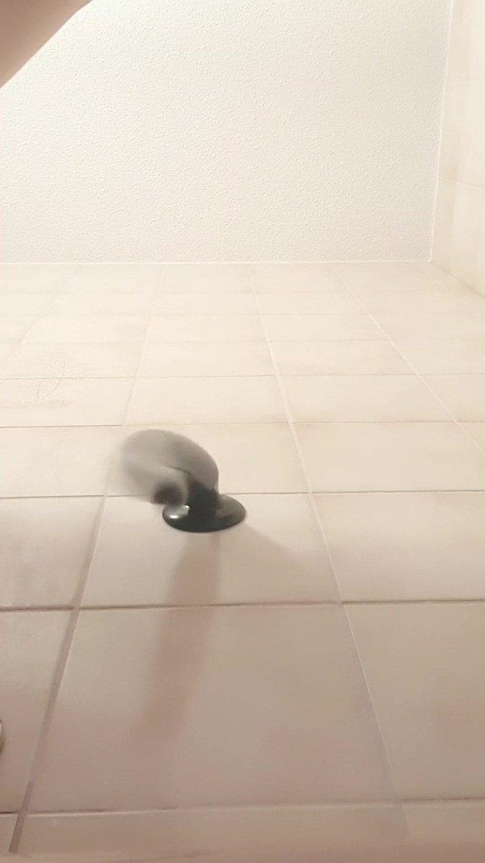 Timmyboy: Timmyboy बाथरूम में 50 सेमी डिल्डो गायब कर देती है