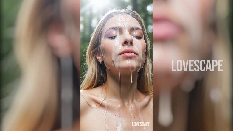 Lovescape: Pregnant Babe Gulps Two Cocks Deep in Woods (ai Gen)