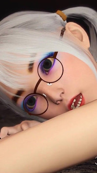 La più eccitante futa con un cazzo enorme gioca con una sexy nerdgirl arrapata nel dungeon