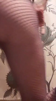 팬티 스타킹을 입고 후장 따먹기