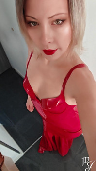 Latex Red Dress - Maitresse Julia