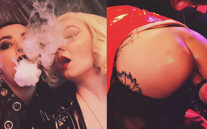 Arya Grander: Sigara içen ateşli lateks orta yaşlı seksi kadınlar derin takma...