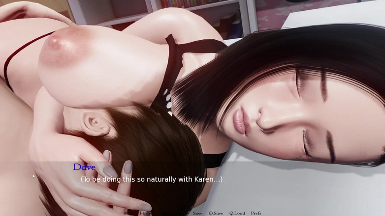 Studio-77: 3D милфа с гигантскими сиськами, связанная похоти, похоти, геймплей