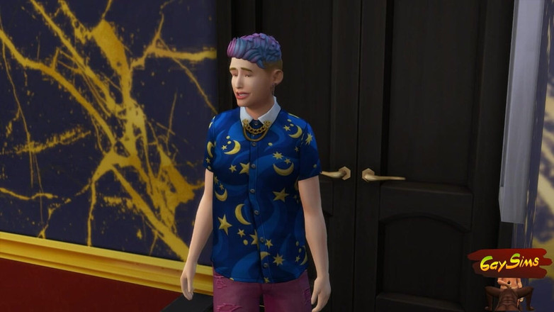 Dirty gay Sims: 首先是一个继子，但现在是一个娘娘腔