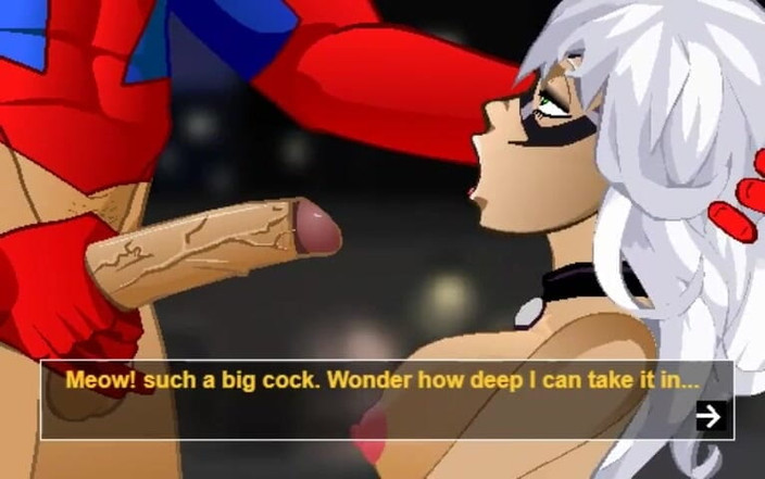 LoveSkySan69Real: Spiderman Black Cat Felatio Gameplay by Loveskysan