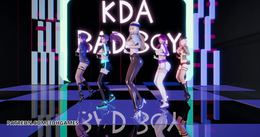 3D-Hentai Games: Red Velvet - Böse junge, strip-dance, Ahri, Akali, Kaisa, Evelynn, Seraphine,...
