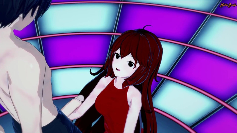 Hentai Smash: Girlfriend sucking dick in front of a crowd and swallowing...