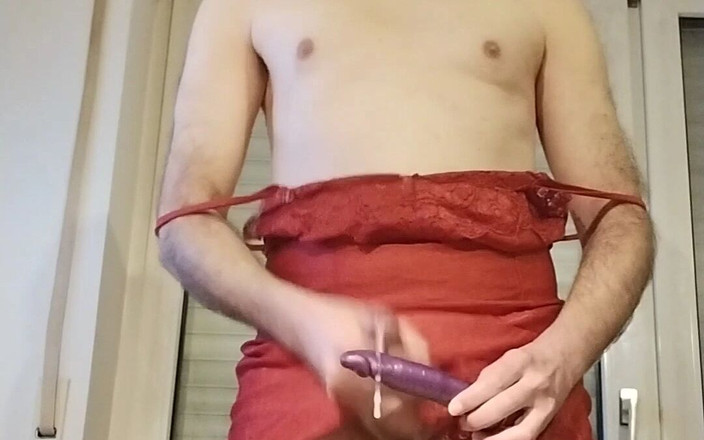 Showmaster: Masturbándose con un consolador y empujando consolador en el culo