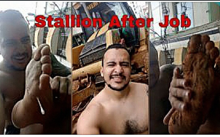 Christian_colombian: Piedi e cazzo peloso dopo il lavoro