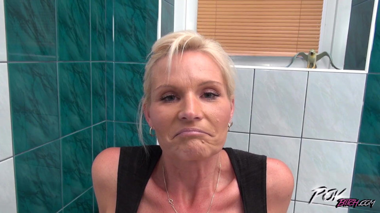 POV Bitch: Hot MILF provokes a guy with short skirt and maid...