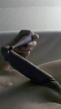Vibrator Edging with a Lot of Precum