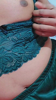 Cute and Hot Asian Ladyboy in Sexy Silk Lingerie Night Wear