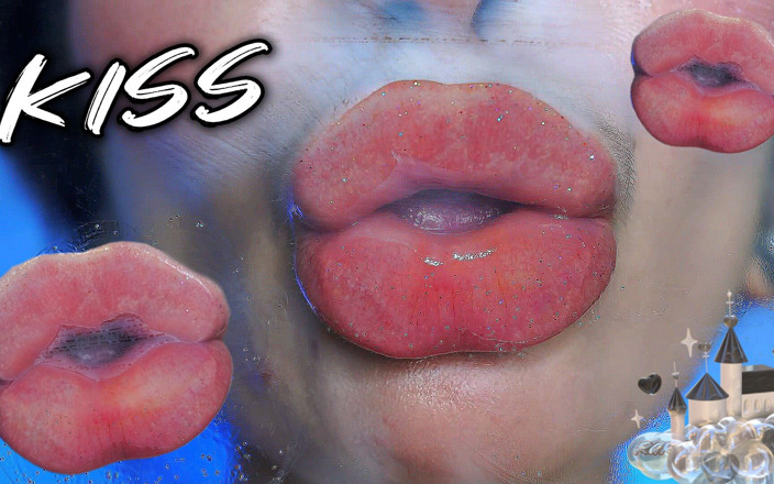 Rarible Diamond: Primer plano íntimo: brillo de labios transparente, beso que se sopla
