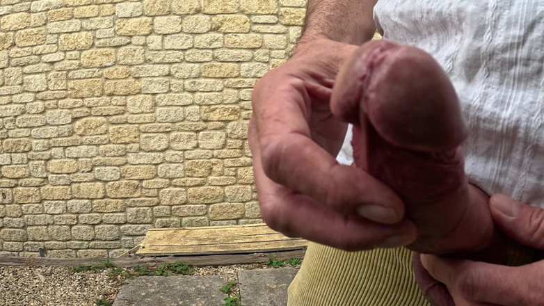 Rockardglans: Hot Dilf Close up Big Cock Outdoor Edging Talking Dirty...