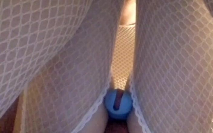 Lumi&#039;s: White sissy punishes her balls and stretches her ass with...
