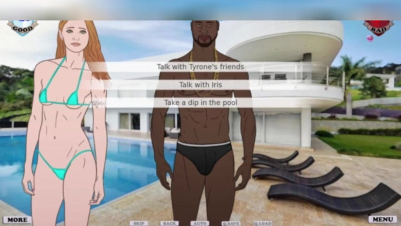 3DXXXTEEN2 Cartoon: Impreza przy basenie Tyrone's BBC. Seks z kreskówkami 3D porno