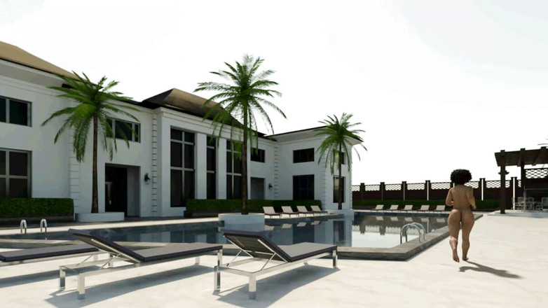 Mature Futanari Lovers: ジョジョのプールパーティー