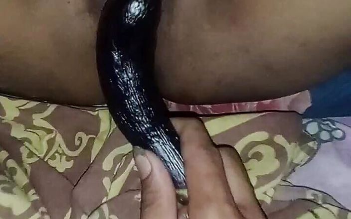 Wife amatir big boobs: Eggplant Pussy Masturbation
