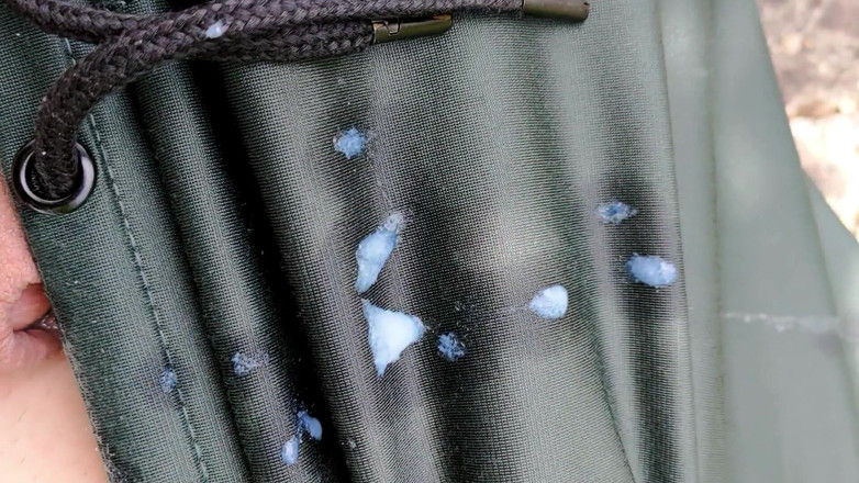 Idmir Sugary: Snabb sperma på blank träningsdräkt - visar sperma röra på träningsdräkt