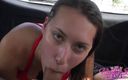 Kimber Lee: Kimber Lee day at the beach blowjob in car!