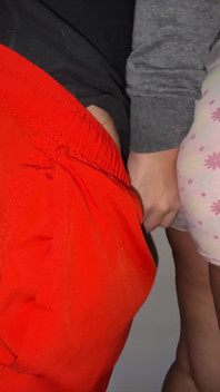 Big-ass Woman Touches a Stranger's Cock